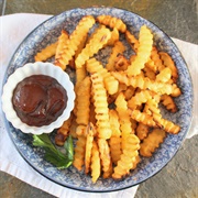 Spicy Blueberry Crinkle Cut Fries