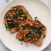 Quinoa Flax Bread With Navy Beans and Rustica Sauce