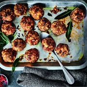 Pork, Roast Chestnut and Thyme Stuffing Balls