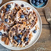 Honey, Pecan, and Chocolate Chip Waffle