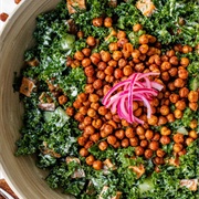 Chickpea, Corn, Tahini, and Ketchup Salad