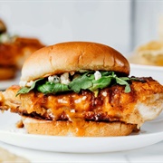 Fried Chicken Sandwich With Buffalo Sauce