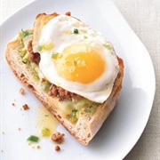 Fried Egg on Olive Ciabatta