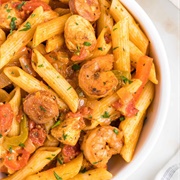 Chicken and Sausage Penne Jambalaya