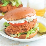 Fried Chicken Sandwich With Tartar Sauce