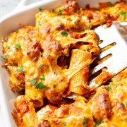 Rigatoni Marble Cheddar Bake