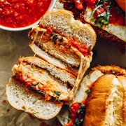 Fried Chicken Sandwich With Marinara Sauce