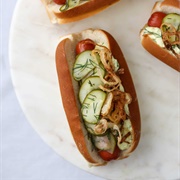 Blackberry Remoulade Hot Dog