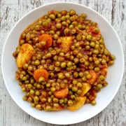 Peas and Corn in Tomato Sauce