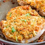 Cheese Puff Crusted Pork Chops