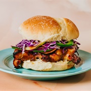 Fried Chicken Sandwich With Teriyaki Sauce