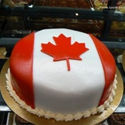 Canadian Flag Cake