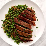 Steak and Peas