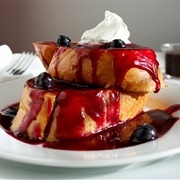 Blueberries and Cream Pancakes and French Toast