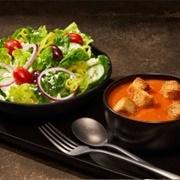 Greek Salad &amp; Creamy Tomato Soup