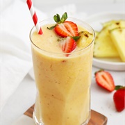 Coconut Milk Mango Strawberry Pineapple Smoothie