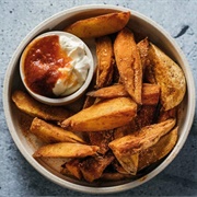 Sour Cream Sweet Potato Wedges