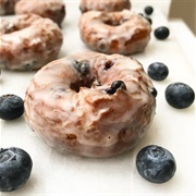 Apricot Iced and Blackberry Jam-Filled Blueberry Cruller