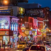 Broadway District of Nashville, USA