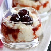 Crispy Sour Cherry Rice Pudding