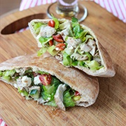 Roasted Chicken Salad Pitas