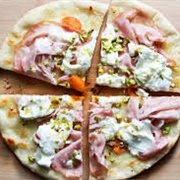 Mortadella Naan Pizza