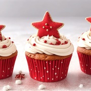 White Chocolate Star Cupcake