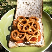 Cheese Tomato Chicken Pretzel Sandwich