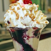 Huckleberry Ice Cream Sundae