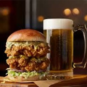 Fried Chicken Sandwich With Bierkäse