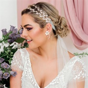 Veil Attached Under Hair or at Bottom of Head