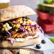 Fried Chicken Sandwich With Maple Syrup