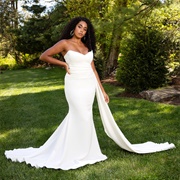 Side Draped Wedding Dress