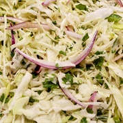 Cabbage and Cranberry Salad With Cilantro Lime Crema