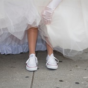 Sneakers With Wedding Dress