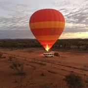 Hot Air Balloon Over the Australian Outback