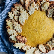 Pie With Leaf Cookies