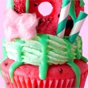 Watermelon Drizzle Cupcake