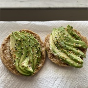 Avocado on Gluten Free English Muffin