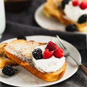 French Toast With Whipped Cream