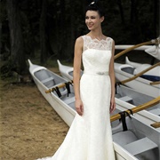 Illusion Neckline Wedding Dress