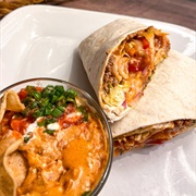 Curried Pinto Bean Naan Wrap