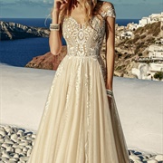 Champagne-Color Wedding Dress