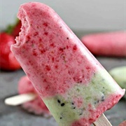 Strawberry Banana Kiwi Popsicle