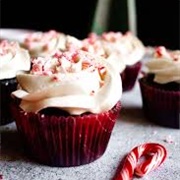 Crushed Candy Cane Cupcake