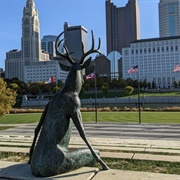 Scioto Lounge Deer Sculptures