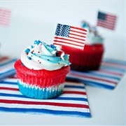 Cupcake With American Flag