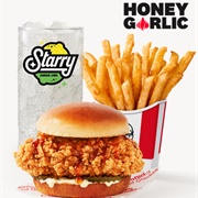 Saucy Chicken Sandwich Combo: Honey Garlic