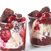 Chocolate Truffle and Cherry Cordial Sundae