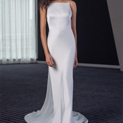 Minimalist Wedding Dress (No Lace, Beads, Etc.)